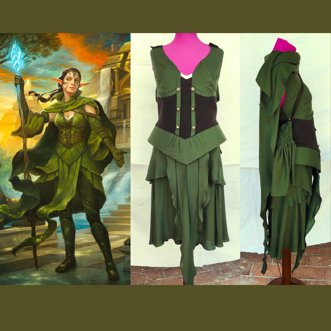 cosplay Nissa Magic the gathering planeswalker cosplay costume for larp